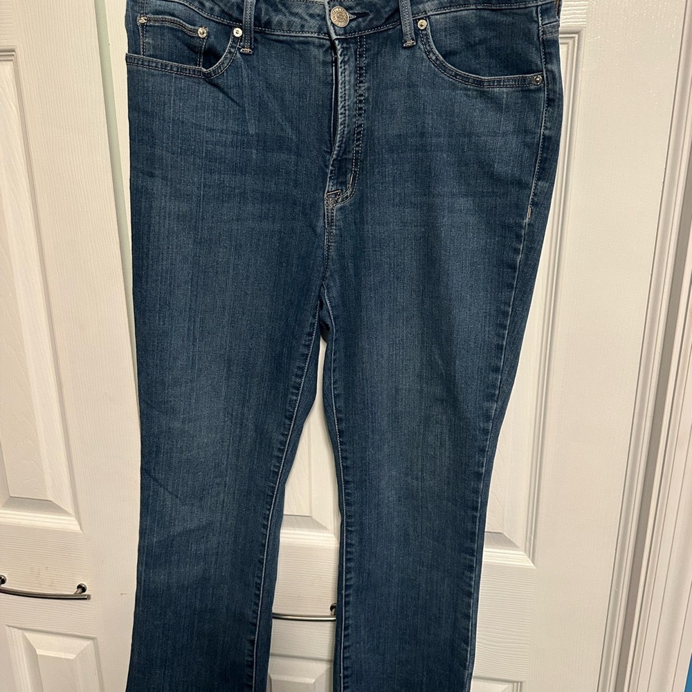 Seven7 Women's Dark Blue Straight-Leg Jeans